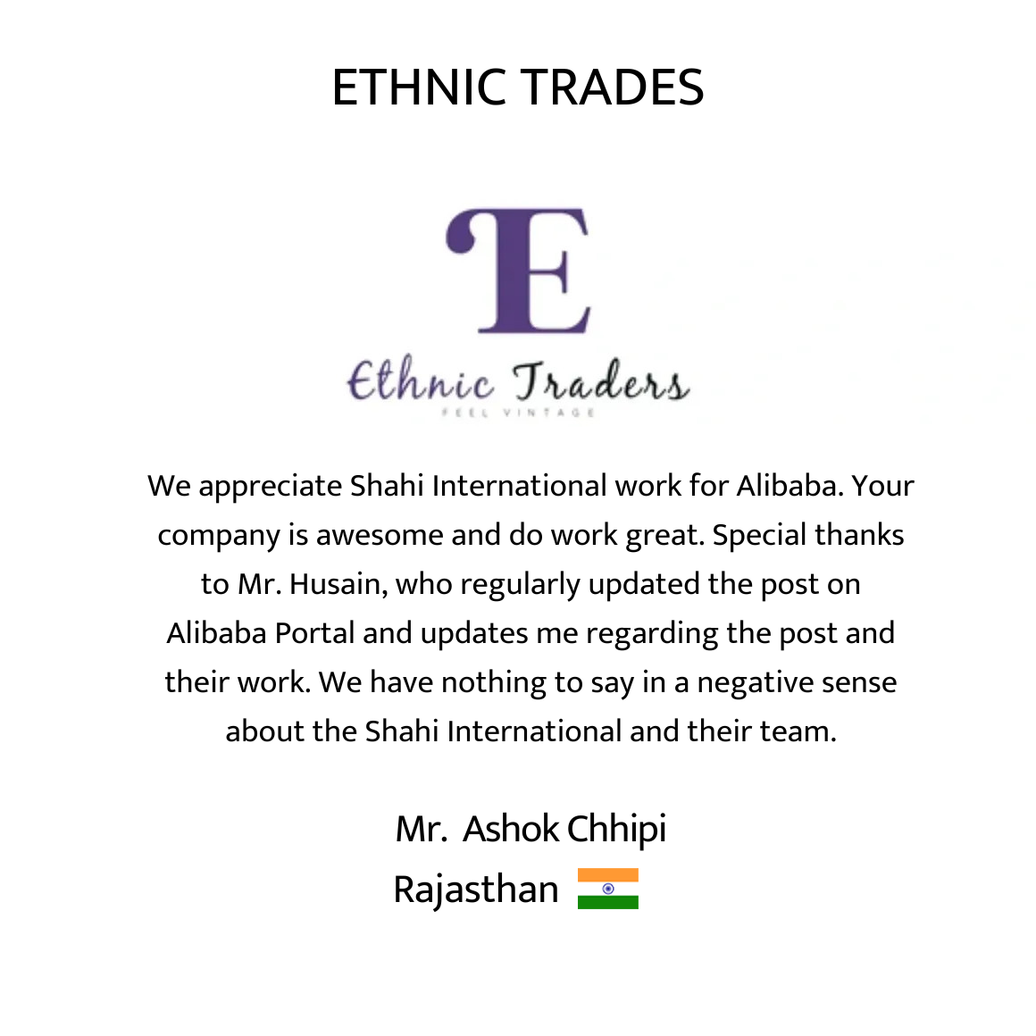 shahi international Success Story 3